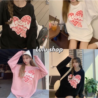 Lulu เสื้อยืดเเขนยาว สกรีนลาย💕MSICROW💕 เสื้อเเขนยาวแขนจั๊ม ผ้าดี ใสสบาย 581