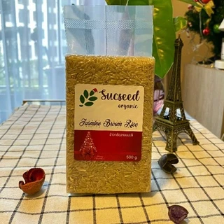 ข้าวกล้องหอมมะลิอินทรีย์ ข้าวหอมมะลิ ข้าวกล้อง ตราซักซี๊ดออร์แกนิค Sucseed Organic ขนาดบรรจุ 500 กรัม