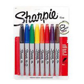 SHARPIE ปากกามาร์คเกอร์ ชาร์ปี้ 1หัว คละสี แพ็คละ8ด้าม Marker Pen (สินค้ามีตัวเลือก)