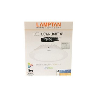 ดาวน์ไลท์ ZEN LED 9W DAYLIGHT LAMPTAN ALUMINIUM WHITE 4" ROUND | LAMPTAN | LEDDOWNLIGHT 4"ZEN กลม โคมไฟดาวน์ไลท์ ไฟเพดาน