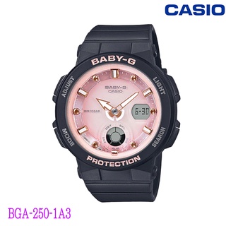 Casio BABY G นาฬิกาข้อมือผู้หญิง สายเรซิ่น รุ่น BGA-250-1A3 - สีชมพู