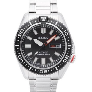 Seiko นาฬิกาข้อมือ รุ่น SRP495 - Silver/Black