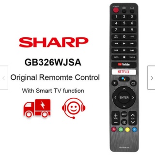 Sharp ANDROID 2T C32CG1X GB326WJSA รีโมตคอนโทรล แบบเปลี่ยน สําหรับ SharpTV 2T-C32BE1T 2T-C32BG1X 2T-C32BG1I 2T-C40BG1X 2T-C42BE1T 2T-C42BG1X 2T-C42BG1I 4T-C50BK1X 2T-C50BG1X