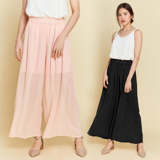 Casual Chiffon Pants กางเกงชีฟองขาบาน ทรงสวยพลิ้ว