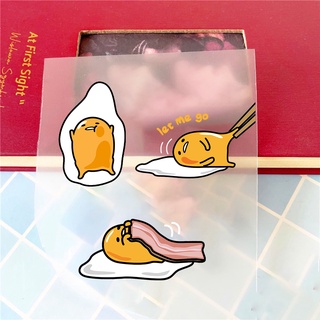 แผ่นรีดร้อนไวนิล ลายการ์ตูนโฮโลแกรม Gudetama ซักล้างได้ สําหรับเสื้อยืด กางเกงยีน DIY