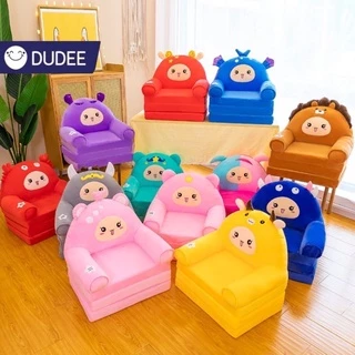 DUDEE โซฟาเด็ก 2 in 1 โซฟานั่งได้และเป็นที่นอนแบบพกพา เก้าอี้เด็กใช้ได้ตั้งแต่เด็กแรกเกิดขี้นไป
