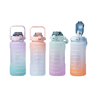 ✅พร้อมส่งครบสี❤️ขวดน้ำ 2 ลิตร (2000ml) ขวดน้ำบอกเวลา ขวดน้ำขนาด 2 ลิตร แก้วเชค ของแท้ แก้วชงโปรตีน พลาสติกหนามาก(222)