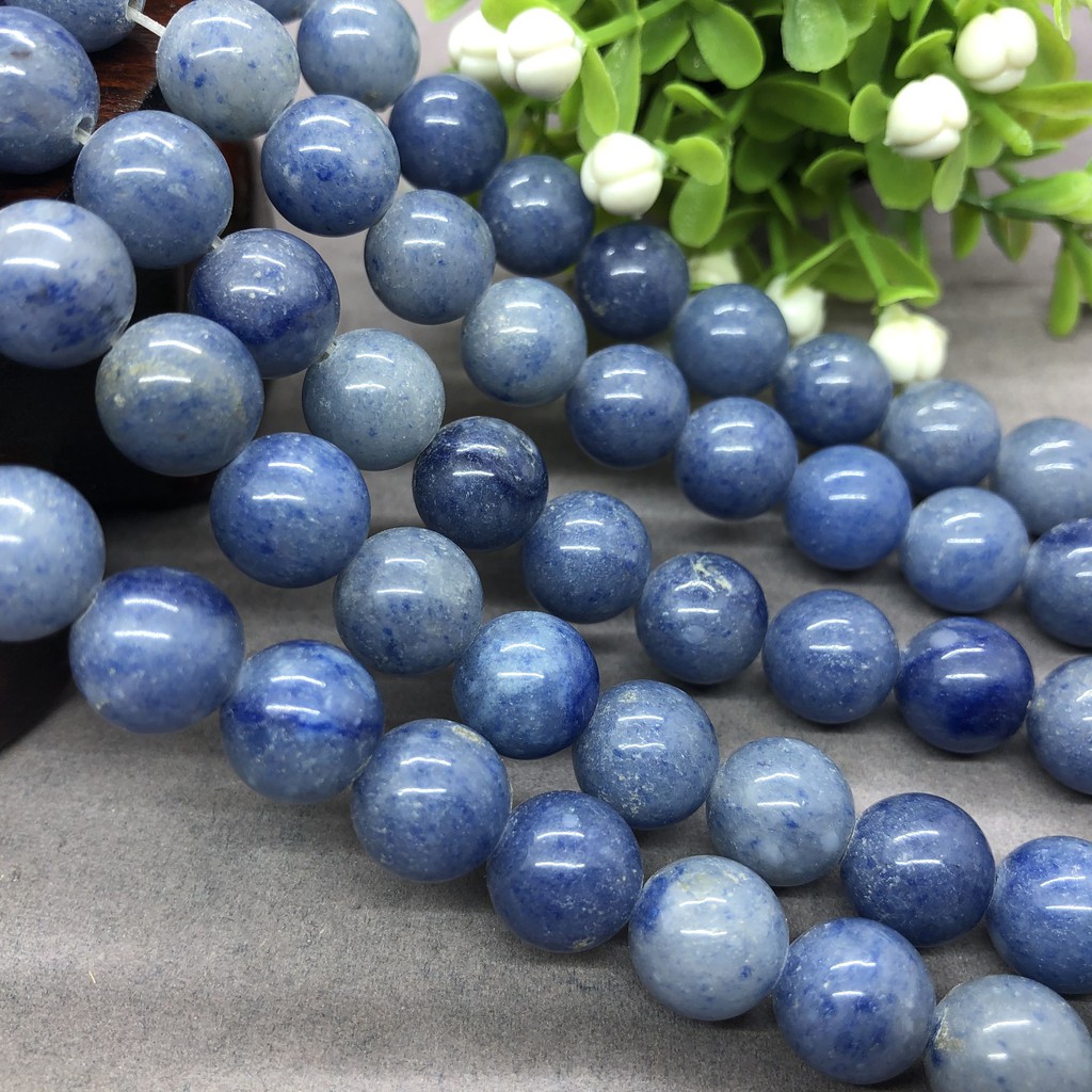 Aventurine หินลูกปัดธรรมชาติ สีฟ้า เครื่องประดับแบบหลวม รูปที่ 2