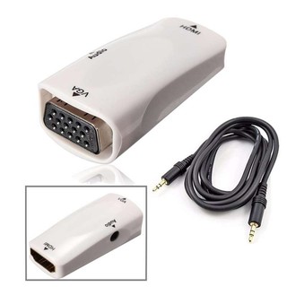 1080p HDMI Female to VGA Female Video Converter Adapter With 3.5mm Audio Cable (Intl)