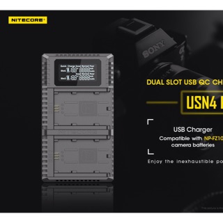 [Code: BAXB] NITECORE USN4 Pro แท่นชาร์จแบต Sony fz100 A7iv A7C A73 FX3 FX30 A74 A7Riv A9, A7iii A7riii a6600 a7r iv v