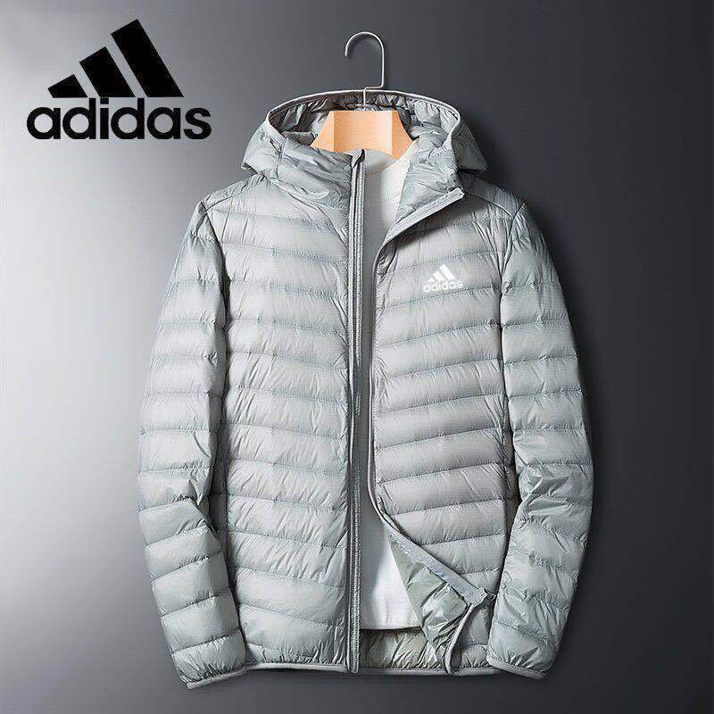 Short White Duck Down Men's Down Jacket Winter Fashion Trend Stand-up Collar Shiny Face Slim Black Jacket