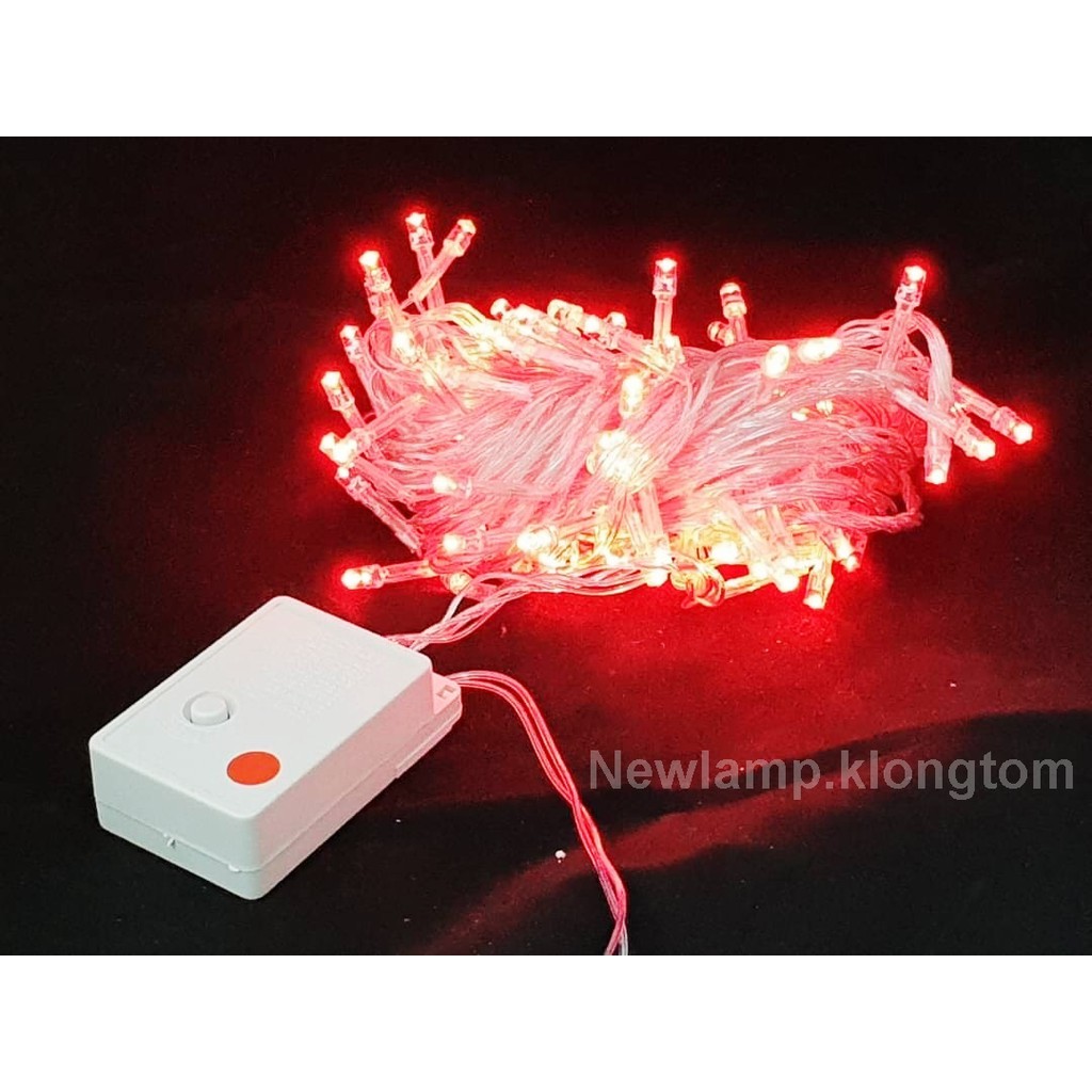 [9.15 เก็บโค้ดส่งฟรีหน้าร้าน]ไฟประดับLED 100 ดวง ยาว8.5 เมตร ปรับจังหวะกระพริบได้ 8 แบบ เหมาะสำหรับตกแต่งสถานที่ มี9สี ราคา ถูกที่สุด ดีลบีเคเค แกลเลอรีภาพที่ 2