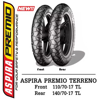 ยางมอเตอร์ไซค์ Aspira ลาย Terreno 110/70-17+140/70-17