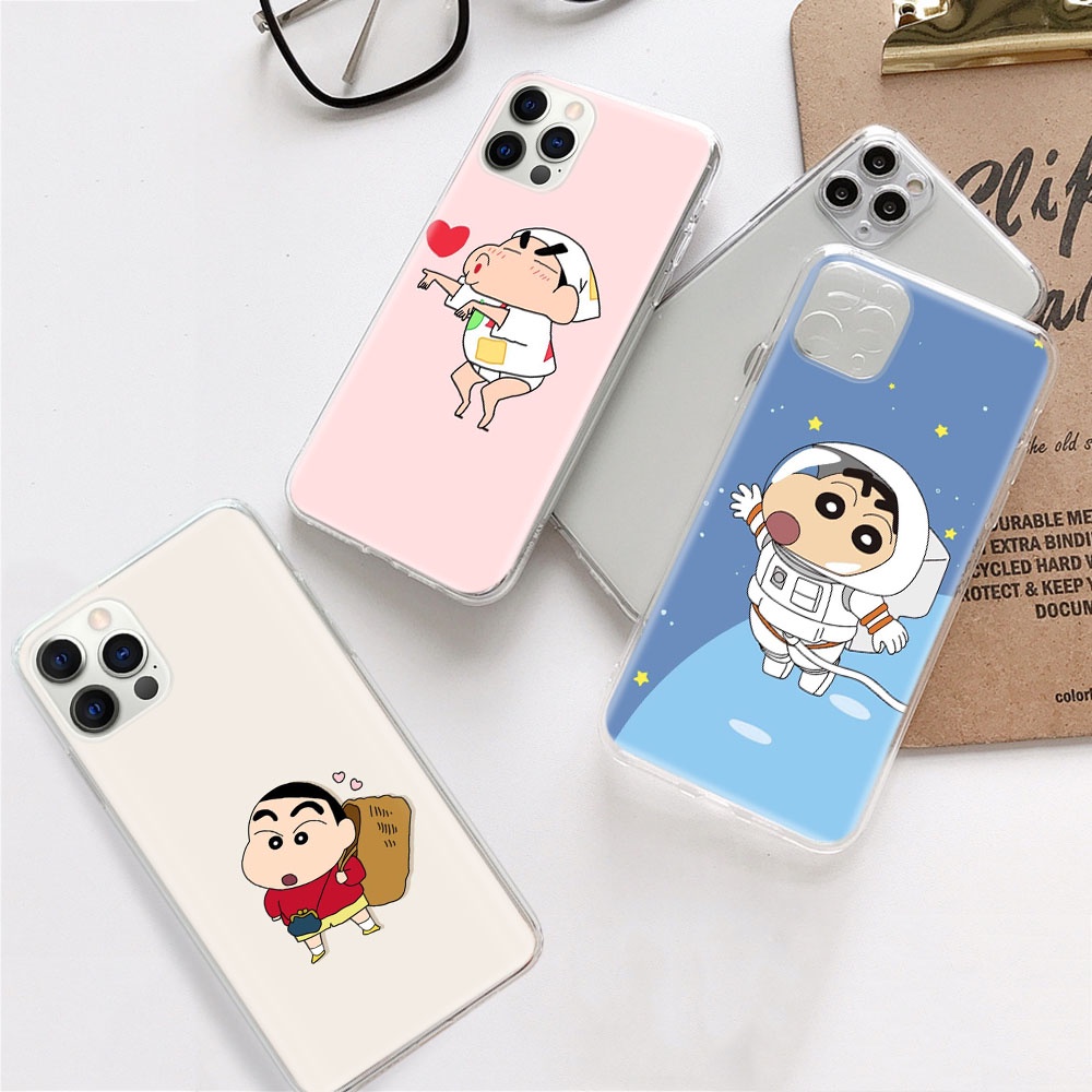 นุ่มโปร่งใสสําหรับ Motorola Moto G9 Power Z2 Play G6 Plus ฝาครอบ DV-55 Crayon Shin Chan
