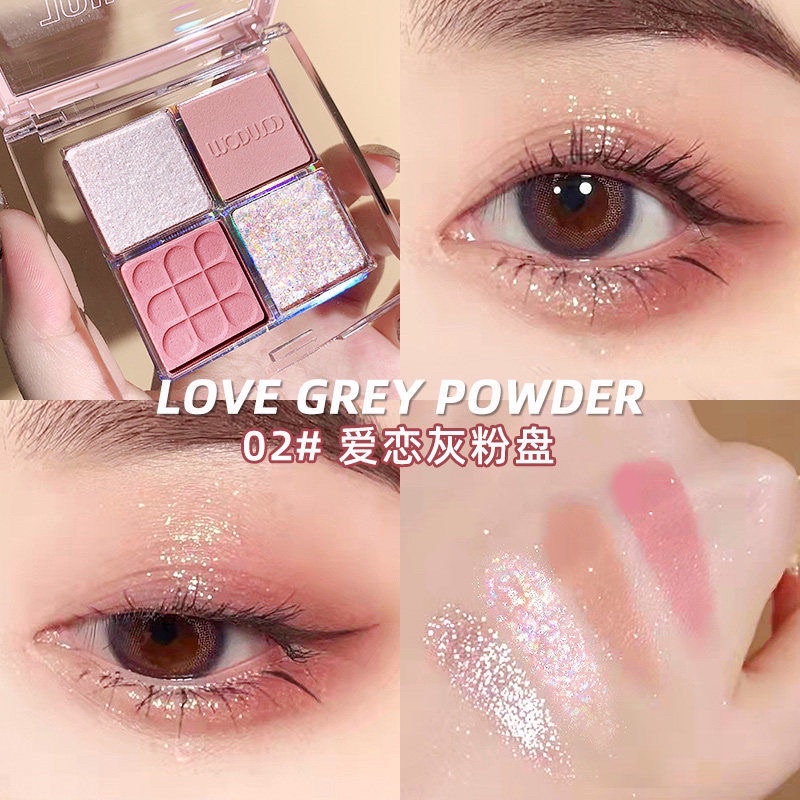 S-05🌟WODWOD  Eyeshadow พาเลทอายเเชโดว์ 4 สี เนื้อเเมตต์ สีสันสดใส มีให้เลือกด้วยกัน 4เบอร์