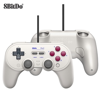 8bitdo Pro 2 เกมแพดควบคุม แบบใช้สาย USB พร้อมจอยสติ๊ก สําหรับ Nitendo Switch OLED PC NS