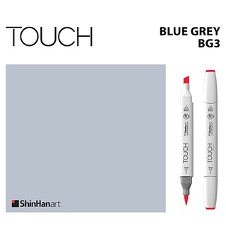 TOUCH TWIN BRUSH MARKER BG3 (BLUE GREY) / มาร์คเกอร์หัวพู่กัน-หัวตัดขนาดกลาง รหัส BG3 (BLUE GREY)