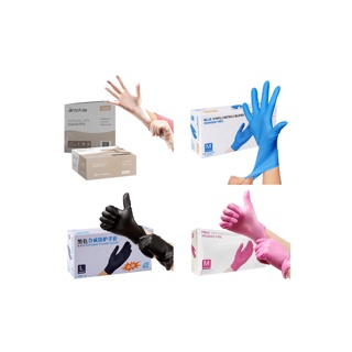 ลด20% โค้ด MTRPDJUN6 (เลือกสี) ถุงมือยางไนไตรผสมไวนิล 100 ชิ้น/กล่องชนิดไม่มีแป้งถุงมือไนไตร ถุงมือไวนิล CL Glove Nitrile Vinyl
