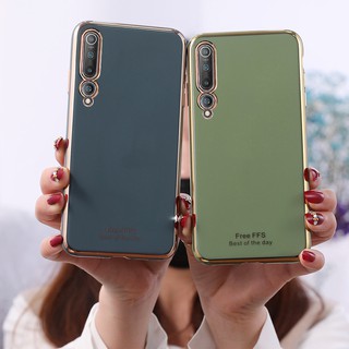 Fashion New Case Xiaomi Mi10 Pro Mi 9 Note 10 9T 10T 11 10i A3 Lite Mi11 Phone Casing Soft Silicone 6D Plating Smooth Slim Back Cover Emerald Green