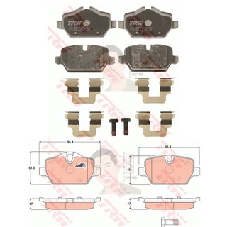 GDB1612 ผ้าเบรค-หลัง(TRW) (เนื้อผ้า COTEC) MINI COUNTRYMAN R60