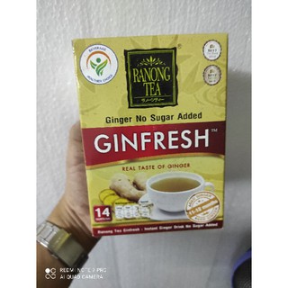 RANONG TEA GINGER เรนองที ขิงผง สูตรไม่มีน้ำตาล 14ซอง 70g