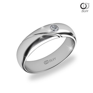 Zilvy - แหวนชายเพชรน้ำร้อย 0.05 กะรัต (BR163)