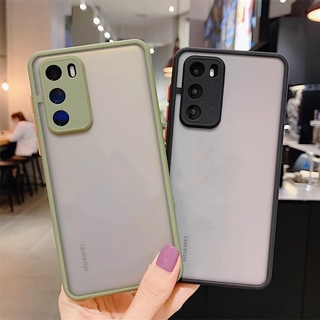 เคส เลนต์กล้อง ขอบสีหลังด้าน กันกล้อง Huawei Y7p Y7a Y6p Mate 40 Pro