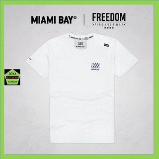 Miami bay เสื้อคอกลม ชาย รุ่น Freedom สีขาว