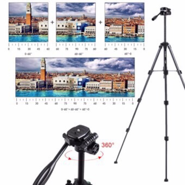 YUNTENG Original ชุด ขาตั้งกล้อง พร้อมรีโมทบลูทูธในตัว หัวต่อมือถือ รุ่น Yunteng VCT-690 (Black)
