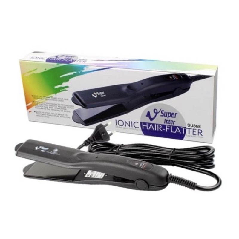 เครื่องหนีบผม Super V Inter ionic SU868 ไม่มีฟัน SU868 #แบบแผ่นเรียบ #ไม่มีซี่หวี ซุปเปอร์วี - รูปที่ 3