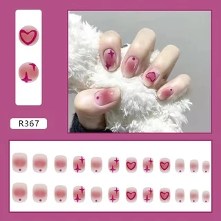 เล็บปลอม สไตล์โมเดิร์น ใช้งานง่าย 24 ชิ้น พร้อมส่ง 【R350-R400】