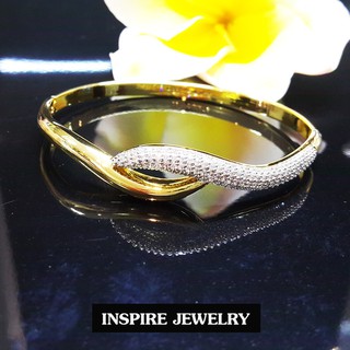 INSPIRE JEWELRY กำไลเพชร ขนาดวงในกว้าง 6x5cm