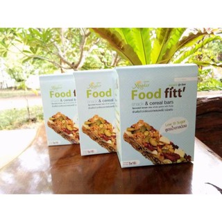 Xongdur Food fitt snack &amp; cereal bars sprouted brown rice whole grains with fruits Low GI Sugar 90 g. 3 boxes