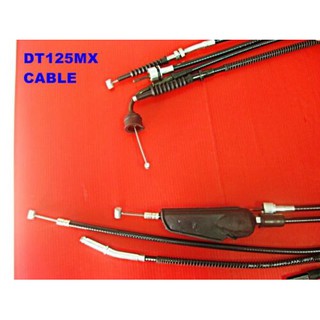 YAMAHA DT125MX CABLE SET (4 PCS.) "BLACK" HIGH QUALITY // สายเบรก สายคันเร่ง สายคลัทช์ สายไมล์ (4 เส้น) คุณภาพดีเยี่ยม