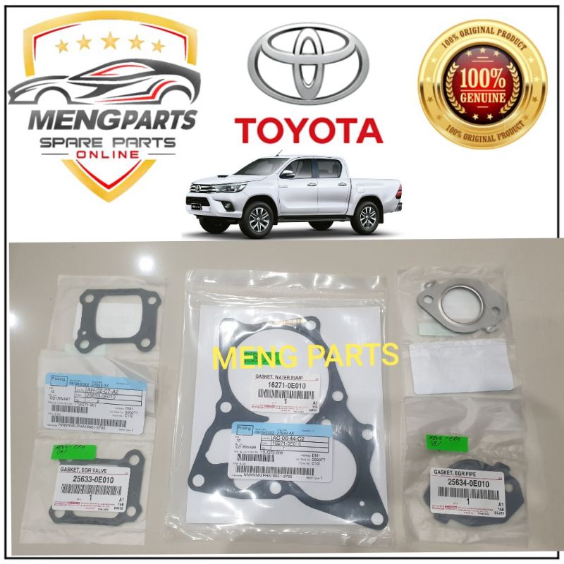 TOYOTA HILUX REVO ,ROCCO 2.4,2.8 1GD,2GD EGR VALVE GASKET,ปั๊มน้ํา GASKET 25633-0E010,25634-0E010,16