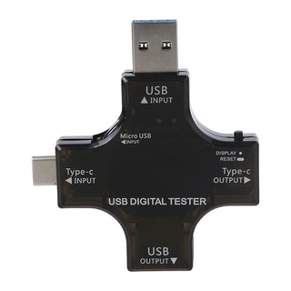 R* เครื่องทดสอบแรงดันไฟฟ้า USB 3 1 4 in 1 สําหรับเครื่องตรวจจับแอมมิเตอร์ DC