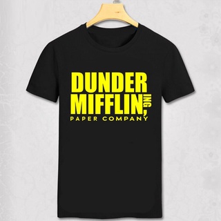 เสื้อยืดผ้าฝ้ายพิมพ์ลายคลาสสิก ใหม่ เสื้อยืดแฟชั่น แขนสั้น พิมพ์ลาย The Office Tv Show Dunder Mifflin