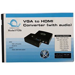 กล่องแปลงสัญญาณ VGA TO HDMI CONVERTER with audio รุ่น FY1316 (Black)