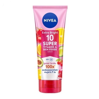 NIVEA นีเวีย เอ็กซ์ตร้า ไบรท์ 10 ซุปเปอร์ (หลอดชมพู)   320 ml