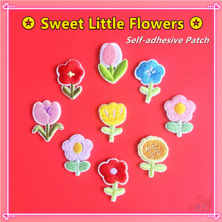 ✿ Ins：Little Flowers Series 02 Self-adhesive Sticker Patch ✿ 1Pc Sweet Tulip DIY Sew on Iron on Embroidery Clothes Bag Accessories Badges Patches