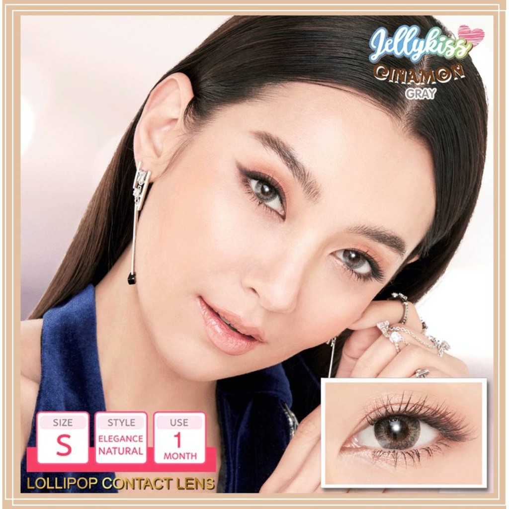 JELLYKISS รุ่น Cinamon Gray คอนแทคเลนส์ สายตา 0.00 ถึง -10.00