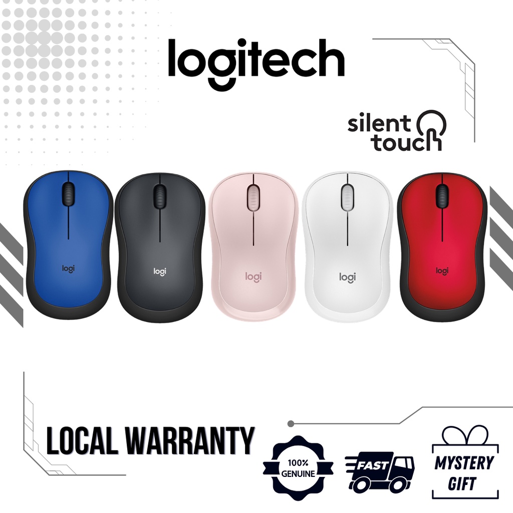 Logitech M221 (ดองเกิล USB) | M240 (Bluetooth) เมาส์ USB ไร้สายเงียบ