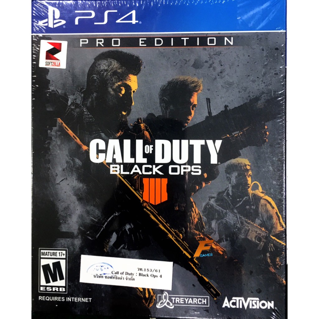 PS4 Call of Duty Black Ops 4 Pro Edition (Zone 3 / Asia) แผ่นเกมส์แท้ มือ1 ของใหม่ในซีล