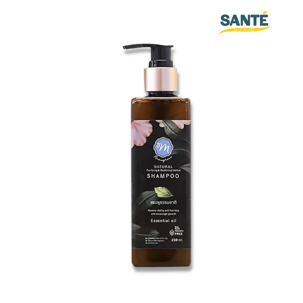 Mamagreen Natural Purifying & Restoring Herbal Shampoo แชมพูจากธรรมชาติ ออร์แกนิก 250 ml.