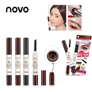 *ฉลากไทย/ของแท้/พร้อมส่ง* Novo Eyebrow Cream #5068 : โนโว อายโบรว์ ครีม เจลเขียนคิ้ว x 1 ชิ้น @PINKY PONY