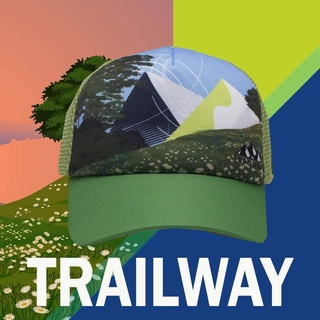 TRAILWAY CAP -  GREEN SCENE - หมวกวิ่ง หมวกแฟชั่น