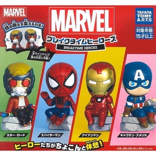 กาชาปองมาเวลนั่งพักเบรกครบชุด 4 แบบ Gashapon MARVEL Breaktime ของแท้💯% สินค้าจากญี่ปุ่น