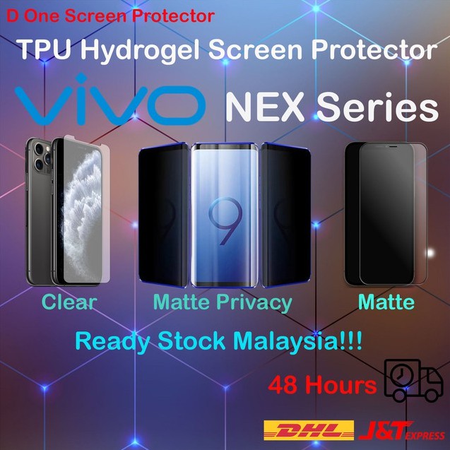 Vivo NEX 3 5G/NEX Dual/NEX 3/NEX 3S 5G/NEX S/NEX A TPU Hydrogel ป้องกันหน้าจอ