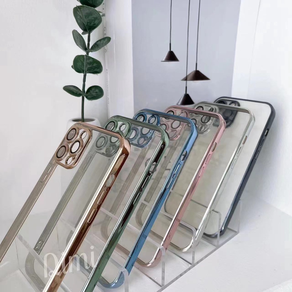 เคสนิ่ม เคสใสขอบเงา มีฟิล์มกันเลนส์ สำหรับ ไอโฟน 13 13Pro 13Promax 12 12Pro 12Promax 11 11Promax เคสไอโฟน 12 Pro max - รูปที่ 2
