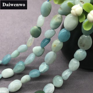 Amazonite ลูกปัดหินธรรมชาติ กึ่งมีค่า ไม่สม่ําเสมอ DIY สําหรับสร้อยข้อมือ